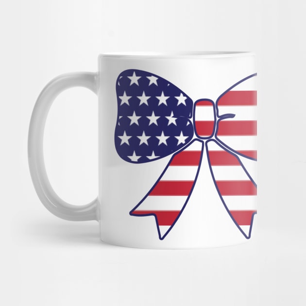 American Flag Bow by emilystp23